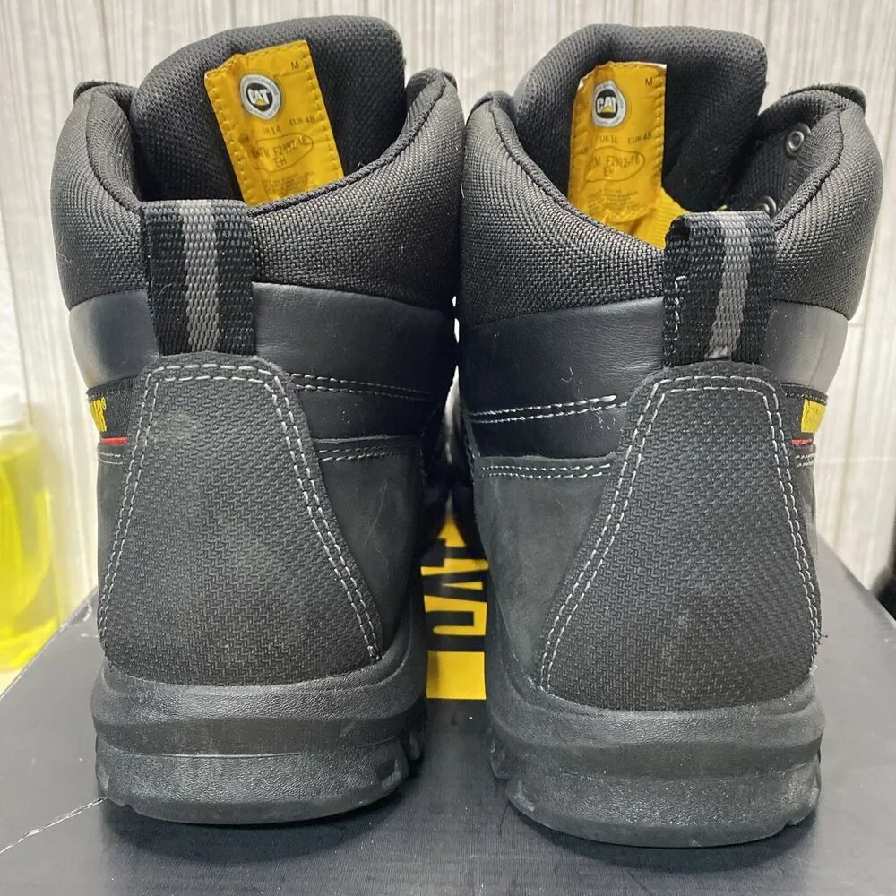 Caterpillar THRESHOLD Mens Soft Toe P74129 Black Waterproof Work Boots Sz 15